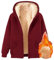 Fleecejacke Damen Teddy Fleece mit Kapuze Winterjacke Warm Full Zip Hoodie Einfarbig Winter Fleecejacke Große Größen Gefüttert Kapuzenpullover Herbstwinter Sweatjacke Sweatshirt Kapuzenjacke Jacke