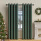 Tokusyou Kariert Vorhänge Blickdicht Gardinen Karo Muster Landhausstil Vintage Grün Gelb Baumwolle und Leinen Vorhang mit Ösen Weihnachten Dekoschal für Wohnzimmer Schlafzimmer, 1 Stück H160 X B132cm