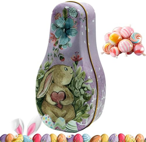 -Blechdose, Vintage-Blechbehälter aus Zinn | tragbar von Schokolade für den Urlaub Treat in wasserdichter Aufbewahrung | Bonbonbehälter für den Osterhasen Vintage für die, die