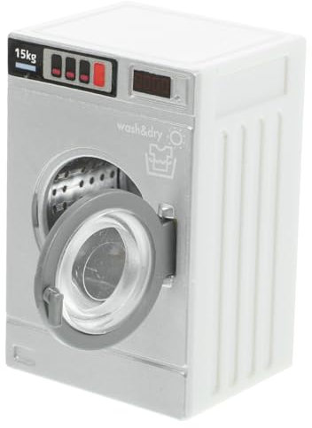 Abaodam Mini Washing Machine Model Plastic Doll House Laundry Room Accessory for Boys and Girls