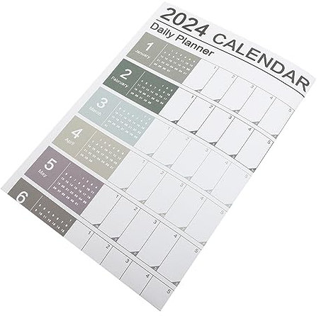 KICHOUSE Planer 2024 Jahresplaner Kalender Englisch Wandbehang Wandkalender Planer Monatsagenda Für Home Office