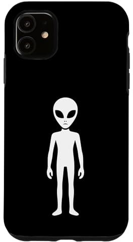 Grey Alien Silhouette UFO Space Being Case for iPhone 11