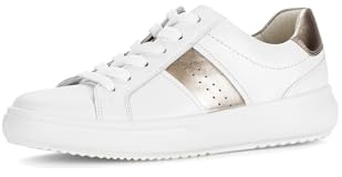 Gabor Damen Low-Top Sneaker, Frauen Sneaker,Moderate Mehrweite (G),Best Fitting,Weiss/Puder (21),43 EU / 9 UK