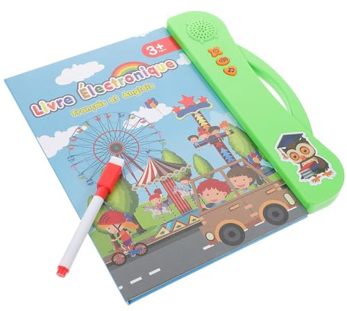 Livre Audio Électronique Bilingue Français Anglais Vert en Abs