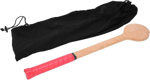 Racchetta da tennis in legno con cucchiaio da dessert, strumento per allenamento tennis, racchetta da dessert in legno con punto dolce trasparente per una migliore precisione dello swing e una