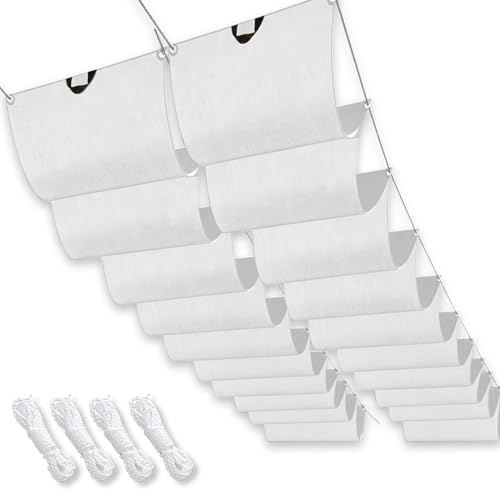 Telo Ombreggiante Esterno 4 x 5 m Impermeabile, Protezione UV Crema Solare, Antivento, Retrattile, Esterno Impermeabile Tenda per Pergola Gazebo con Occhielli, Bianco