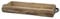 Stonebriar Corteza de Madera Natural rústica Rectangular para Servir Bandeja con Asas de Metal, marrón, 21.5 x 54 x 5.5 cm