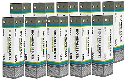 120 Liter Abfallbeutel Biomüllbeutel Biobeutel Müllbeutel Kompostbeutel 10 Rollen á 10 Stück