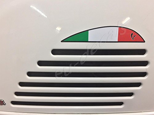 Billet One Aufkleber für Lüftungsschlitze, für die rechte Seite, italienische Flagge, laminiert, kompatibel mit Vespa Gts 125 200 250 300 GTV