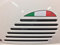 Adesivo con bandiera italiana, estensione per la griglia sul fianco posteriore destro, per Vespa Gts 125, 200, 250, 300, GTV. decalcomania laminata