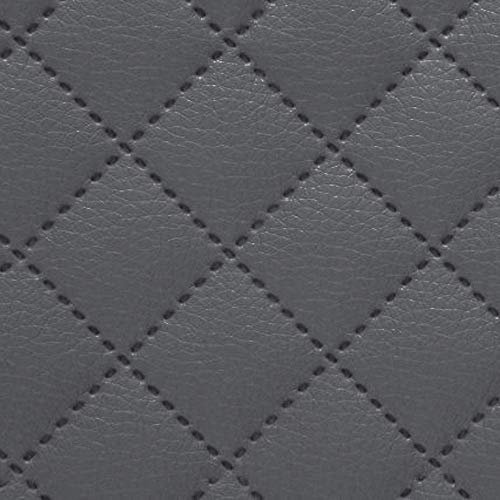 novely® Soltau Kunstleder 3-LAGIG gesteppt kaschiert | gesteppter Volumen Polsterstoff | KARO Möbelstoff Premium | Meterware | 1 lfm (20 Graphit)