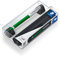 STAEDTLER TRX 412TRX5M-9ST Tintenroller (ergonomische Dreikantform, samtweiche Aluminium-Oberfläche, Aufsteckkappe mit Metallclip, Tintenroller Refill, Strichstärke M, Schreibfarbe: schwarz) grün