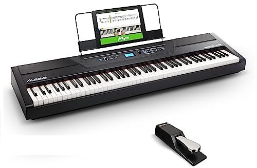 Alesis Recital PRO Digital Piano/Keyboard with 88 Hammer Action Keys and SP-2 Universal Sustain Pedal Super Bundle