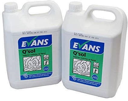 Evans Q’Sol Washing up Liquid - 2 x 5 (10) Litre