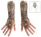iwobi Spitzenhandschuhe Damen Handschuhe Lang Gothic Handstulpe Steampunk Armband - 1 Paar
