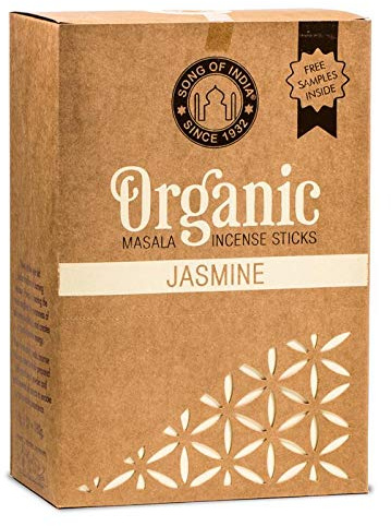 Song of India INCENSO Masala Organic Jasmine - 12 Packungen mit je 15 Gramm