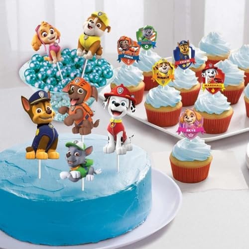 amscan Paw Patrol Cake Decorating Toppers - Kit of 12