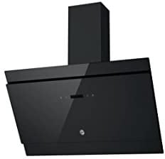 Hoover 90cm Angled Cooker Hood - Black Glass