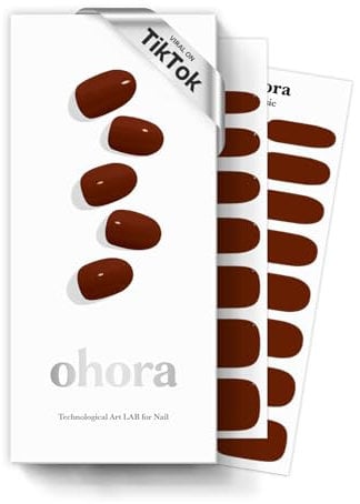 ohora Halbgehärtete Gel-Nagelstreifen (N kühl) – Funktioniert mit allen UV-Nagellampen, Salonqualität, langlebig – inklusive 2 Vorbereitungspads, Nagelfeile und Holzstab