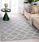 the carpet Knight Eleganter, Hochwertiger, Wohnzimmer Teppich, Softer Kurzflor, 3-D Effekt, Glänzende Design-Elemente, Hoch-Tief Struktur, Grau, 80 x 300 cm