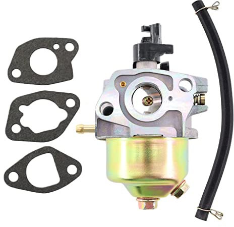 HURI Vergaser mit Dichtung Benzinschlauch für Fuxtec Hecht Einhell Rotenbach Scheppach Arebos Brast Güde und andere T375, T475 Rasenmäher