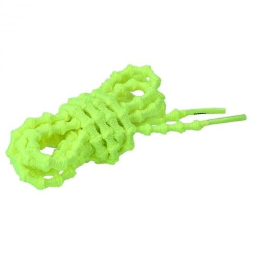 CORD ON - Lacets élastiques ronds techniques pour les chaussures de sport Liaflex, inutile de les nouer, ajustables. Unisexe. Dimensions : 3,1 mm x 7mm - 1 paire (Jaune fluo, 125 cm)