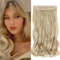 SEGO Clip in Extensions 60cm lange 3/4 voller Kopf Haarverlängerung Haarteil Gewellt 1 Tresse naturliche für Mädchen Aschblond Mix Bleichblond