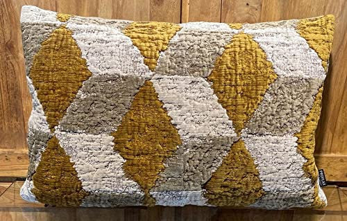 Proflax Kissenhülle Wayne, Farbe Honig, Hoch-/Tiefgewebe, Verschiedene Größen (40 x 60 cm)