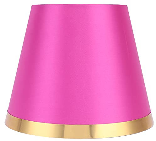 Pantalla de Tela E27 Para Lámpara, Pantalla Simple de Estilo Europeo, Resistente Al Desgaste, Decoración Del Hogar, Cubierta de Lámpara para Lámpara de Mesa, Suministros de Luz de Piso(Rosa roja)