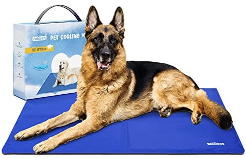 Nobleza - Kühlmatte Hunde Selbstkühlend Ungiftige Gelauflagen Welpe Katzenbett Kühlmatratze im Sommer, 110 * 70cm, Blau, XL