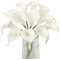 Letjolt Künstliche Calla-Lilien, Kunstpflanze, Kunstblumen, Blumenstrauß, für Zuhause, Küche, Hochzeit, Party, Dekoration, weiß