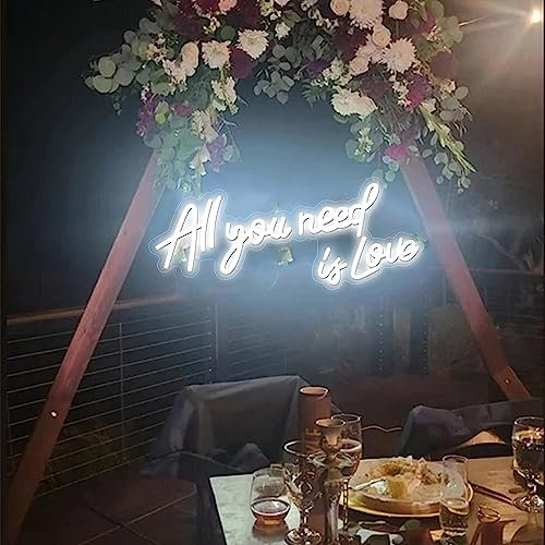 All You Need Is Love Neon Signs Light for Wedding Party Home Decor Customize Neon Sign Bar Store Logo Neon Sign,white,All You Need Is Love