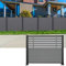 WPC Sichtschutzzaun 100 120 140 160 180 Cm Outdoor Sichtschutz Hof Terrassen Paneel Aluminium Zaunpaneele, Patio Deck Flur Metallgeländer WPC Sichtschutzwand, Pool-Sonnen-Abstandshalter Aus Holz Und K