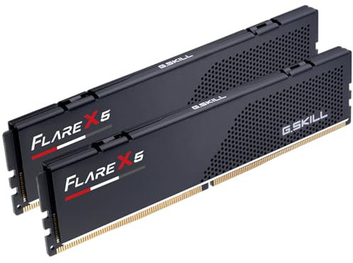 G.SKILL Flare X5 Series 32GB (2 x 16GB) 288pin SDRAM DDR5 6000 (PC5-48000) CL32-38-38-96 1, 35V Dual Channel Desktop Memory Modell F5-6000J3238F16GX2 -FX5 (Mattschwarz)