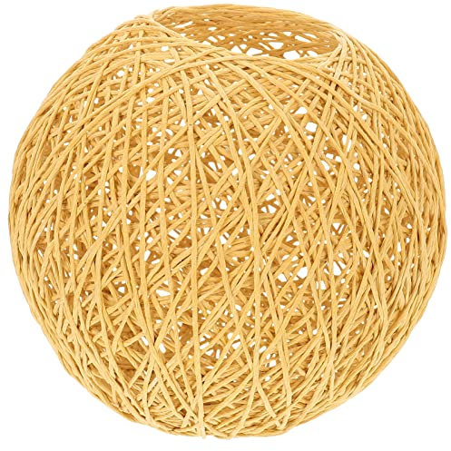 NUOBESTY Pantalla Takraw Pantalla De Ratán Lámpara De Techo De Luz Luces De Techo Tonos Para Dormitorio Decoración Japonesa Colgante De Ratán Mesita De Noche Decoración Cestas De