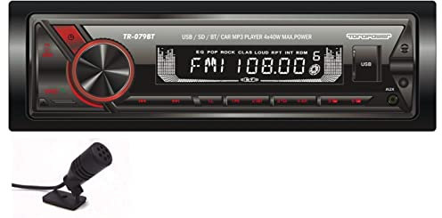 Autoradio para Coche KDX-Audio TR-079BT. Panel Frontal Extraible. Reproductor MP3/WMA. Bluetooth Manos Libres y Stream de Audio.