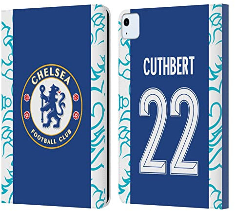 Head Case Designs Licenciado Oficialmente Chelsea Football Club Erin Cuthbert Equipación Femenina 2022/23 Carcasa de Cuero Tipo Libro Compatible con Apple iPad Air 2020/2022
