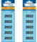 HERMA 1682 Jahreszahlen Aufkleber 2022 für Ordner (60 x 26 mm, Papier, matt, blickdicht) selbstklebend, permanent haftende Textetiketten, 100 Etiketten, blau (Packung mit 2)