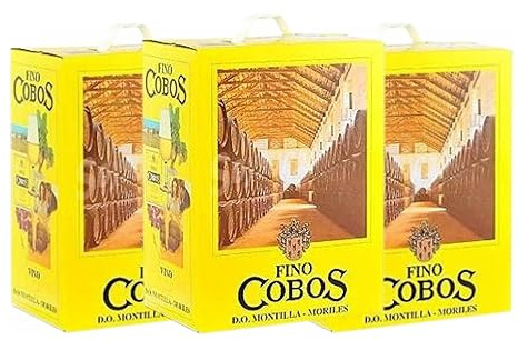 Navisa Fino Cobos Pedro Ximénez Montilla-Moriles Bag in Box 5 L Vino generoso (Caja de 3 Bag in Box de 5 L)