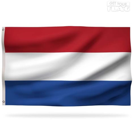 Bandera de los Países Bajos premium 150x90 cm - Bandera holandesa duradera y de calidad con 2 ojales metálicos ¡ Siéntete orgulloso de tus colores !