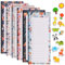 AUAUY 6PCS Bloc de Notas MagnéTico, Bloc MagnéTico para Nevera, DiseñO de Flores To Do List, Bloc Notas con 12PCS Mini Imanes para Refrigerador, Lista Compra Nevera Magnetica, 50 Hojas por Bloc