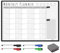 TMS A3 Weekly Planner Whiteboard | Magnetic Calendar for Fridge and Dry Wipe Pens | Meal or Family Planner for Kitchen (Charcoal, A3-Monthly)