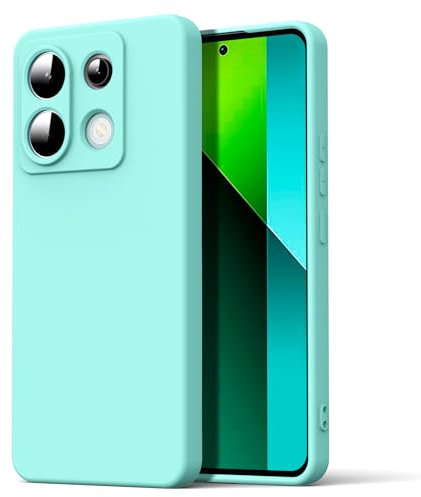 Byvuwiay Funda para Xiaomi Redmi Note 13 Pro 5G / Poco X6 5G, Silicona Líquida Silicona Ultra Protectora Antichoque Case para Xiaomi Redmi Note 13 Pro 5G / Poco X6 5G - Verde Claro