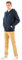 Tommy Jeans Herren Hoodie mit Reißverschluss Flag Zip Thru mit Kapuze, Blau (Dark Night Navy), 3XL