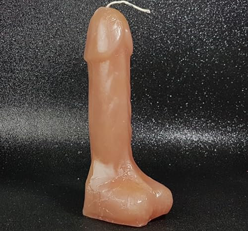 Generic Kerze Falo (Penis), Honig, 18 cm