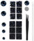 YHMQ DU 6616 Stück marineblaue Hotfix-Strasssteine, Kristallglas-Edelsteine für Trinkgläser, Kleidung, Hemden, Bling, flache Rückseite, rund, mit Pinzette und Picking-Stift (Set SS6–SS30)