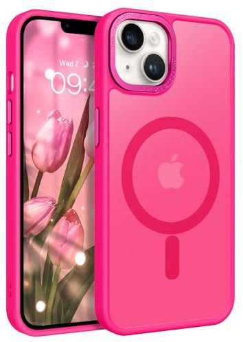 GaoBao Magnetisch Hülle für iPhone 14 Plus, Handyhülle iPhone 14 Plus für Magsafe Durchscheinende Matte Magnetische Stoßfeste Anti-Fingerabdruck Schutzhülle für iPhone 14 Plus 6.7 Case, Rose Rot