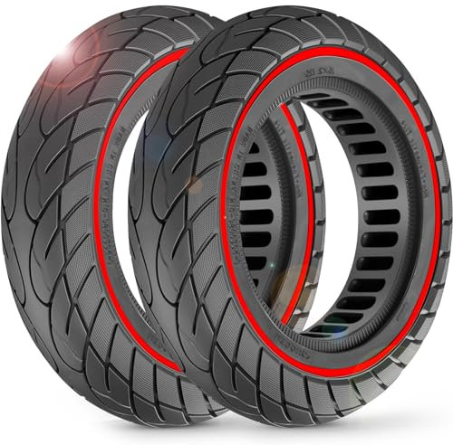 BANGTING 2PCS 10x2.125 schlauchloser Reifen für Scooter - Passend für Modelle: 8.5x2.0, 8½x2, 50-75-6.1, 10×2.0, 10×2-6.1, 10×2(54-152) | Felgengröße prüfen: 6,5-6,65 Durchmesser & 1,26-1,34 Breite