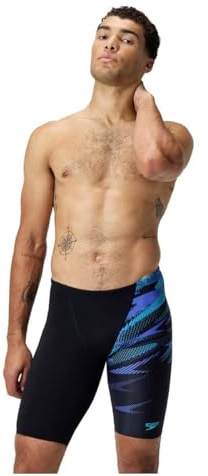 Speedo Herren Hyperboom Schwimmhose mit V-Schnitt | Schnell trocknend | Training | Fitness | Chlorbeständig Cobalt Pop 40