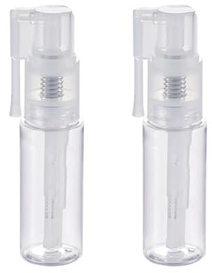 FSSTUD 2 Stück 35 ml kleine Glitzer-Sprühflaschen, leere Pudersprühflaschen, transparente Kunststoff-Sprühflaschen, Puder, Reise-Kosmetikflaschen, transparente Bastelsprüher